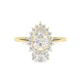 Pear Marquise And Round Ballerina  Engagement Ring ( Yellow Gold 14k)