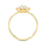 Pear Marquise And Round Ballerina  Engagement Ring ( Yellow Gold 14k)