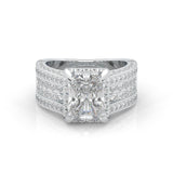 Fourfold Stones Halo Radiant Cut (14k Solid Gold)