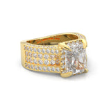 Fourfold Stones Halo Radiant Cut ( Yellow Gold 14K )