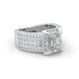 Fourfold Stones Halo Radiant Cut (14k Solid Gold)