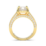 Fourfold Stones Halo Radiant Cut ( Yellow Gold 14K )