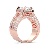 Fourfold Stones Halo Radiant Cut ( Rose Gold 14K )