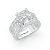 Fourfold Stones Halo Radiant Cut (14k Solid Gold)