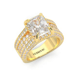 Fourfold Stones Halo Radiant Cut ( Yellow Gold 14K )