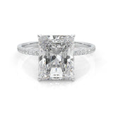 Ludovic Concealed Crown Wedding Set Radiant Cut (14k Solid Gold)