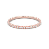 The Crystals Moissanite Wedding Band ( Rose Gold )