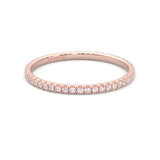 The Crystals Moissanite Wedding Band ( Rose Gold )