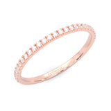 The Crystals Moissanite Wedding Band ( Rose Gold )