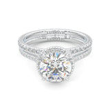 The Luminous Halo Moissanite Wedding Set (White Gold 14k)