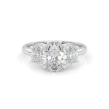 Trinité d’Amour Moissanite Engagement Ring (14k Solid Gold)