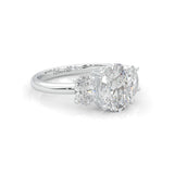 Trinité d’Amour Moissanite Engagement Ring (14k Solid Gold)