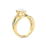 The Stella Nova Moissanite Engagement Ring ( 14k Yellow Gold )