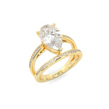The Stella Nova Moissanite Engagement Ring ( 14k Yellow Gold )