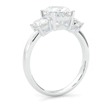 Trinité d’Amour Moissanite Engagement Ring (14k Solid Gold)