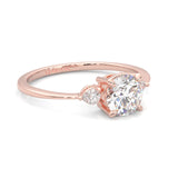 The Luminous Moissanite Engagement Ring ( Rose Gold )