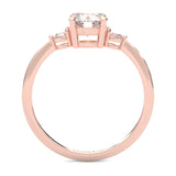 The Luminous Moissanite Engagement Ring ( Rose Gold )