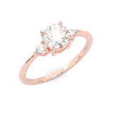 The Luminous Moissanite Engagement Ring ( Rose Gold )