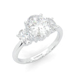 Trinité d’Amour Moissanite Engagement Ring (14k Solid Gold)