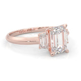 l'Amulette Stupéfiante Moissanite Engagement Ring ( Rose Gold )