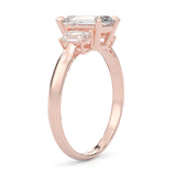 l'Amulette Stupéfiante Moissanite Engagement Ring ( Rose Gold )