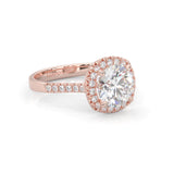 L'Amulette d'Étincelle Rose Moissanite Engagement Ring ( Rose Gold )