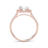 L'Amulette d'Étincelle Rose Moissanite Engagement Ring ( Rose Gold )