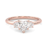 Ludovic Heart Shape Center Engagement Ring ( Rose Gold 14K )