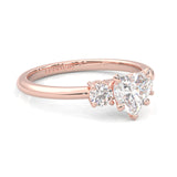 Ludovic Heart Shape Center Engagement Ring ( Rose Gold 14K )