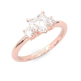 Ludovic Heart Shape Center Engagement Ring ( Rose Gold 14K )