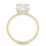 Luxurious Hidden Halo Ludovic Moissanite Ring Emerald-Cut ( Yellow Gold 14k )