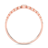 The Dearest Orb Moissanite  Wedding Band  ( Rose Gold )