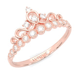 The Dearest Orb Moissanite  Wedding Band  ( Rose Gold )