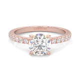 The Brilliant Teardrop Ring Moissanite Engagement Ring ( Rose Gold )