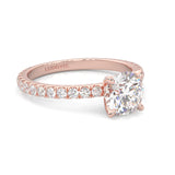 The Brilliant Teardrop Ring Moissanite Engagement Ring ( Rose Gold )