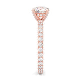 The Brilliant Teardrop Ring Moissanite Engagement Ring ( Rose Gold )