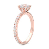 The Brilliant Teardrop Ring Moissanite Engagement Ring ( Rose Gold )