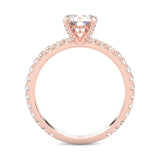 The Brilliant Teardrop Ring Moissanite Engagement Ring ( Rose Gold )