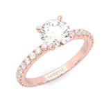 The Brilliant Teardrop Ring Moissanite Engagement Ring ( Rose Gold )