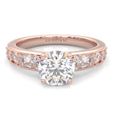 Aurora Gleam Moissanite Engagement Ring ( Rose Gold 14k)