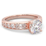 Aurora Gleam Moissanite Engagement Ring ( Rose Gold 14k)