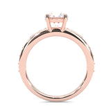 Aurora Gleam Moissanite Engagement Ring ( Rose Gold 14k)