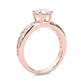 Aurora Gleam Moissanite Engagement Ring ( Rose Gold 14k)