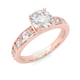 Aurora Gleam Moissanite Engagement Ring ( Rose Gold 14k)