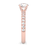 The Precious Vow Pin Moissanite Engagement Ring ( Rose Gold )