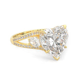 Evelora Ring Moissanite Engagement Ring (Yellow Gold)