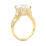 Evelora Ring Moissanite Engagement Ring (Yellow Gold)