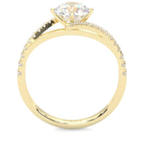 Luna Arc Moissanite Engagement Ring ( Yellow Gold 14k)