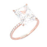 Ludovic Concealed Crown Ring Radiant Cut ( Rose Gold 14k )