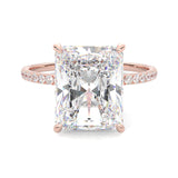 Ludovic Concealed Crown Ring Radiant Cut ( Rose Gold 14k )